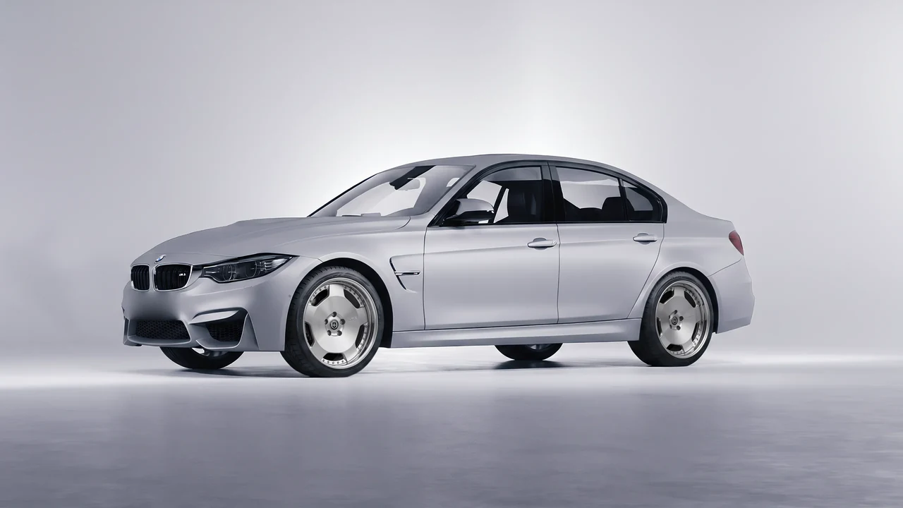 BMW M3 (F80) 2018 on HRE Performance Wheels 544 forged wheels, front three-quarter view
