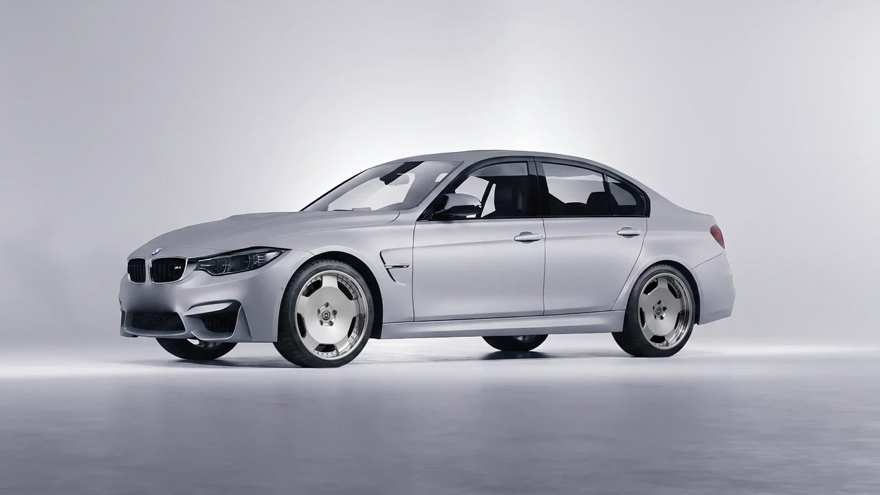 BMW M3 (F80) 2018 on HRE Performance Wheels 544C forged wheels, front three-quarter view