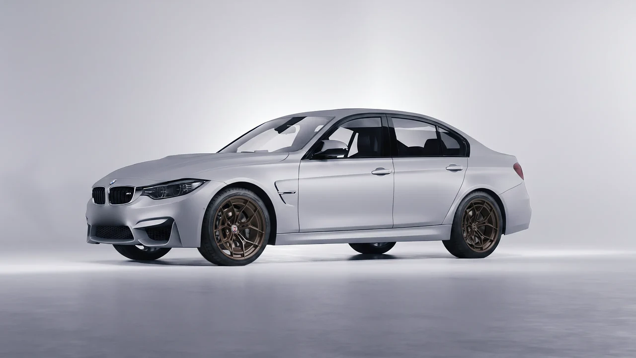 BMW M3 (F80) 2018 on HRE Performance Wheels P301 forged wheels, front three-quarter view