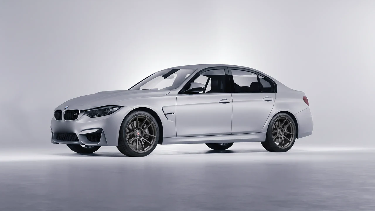 BMW M3 (F80) 2018 on HRE Performance Wheels RC104 forged wheels, front three-quarter view