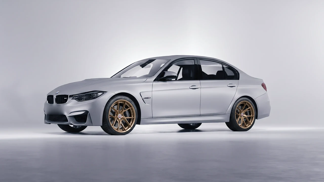 BMW M3 (F80) 2018 on HRE Performance Wheels S101SC forged wheels, front three-quarter view