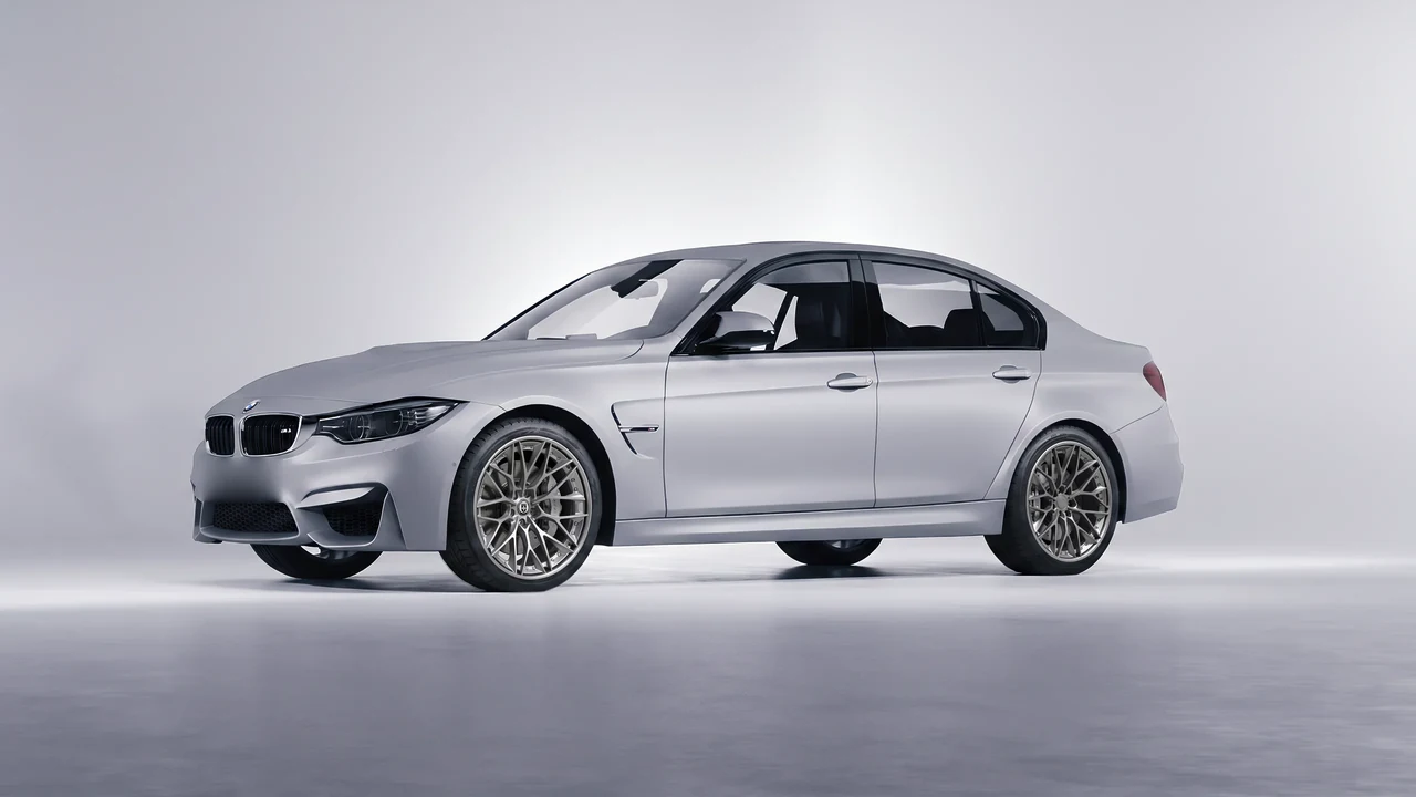 BMW M3 (F80) 2018 on HRE Performance Wheels S200 forged wheels, front three-quarter view