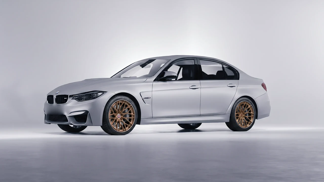 BMW M3 (F80) 2018 on HRE Performance Wheels S200H forged wheels, front three-quarter view