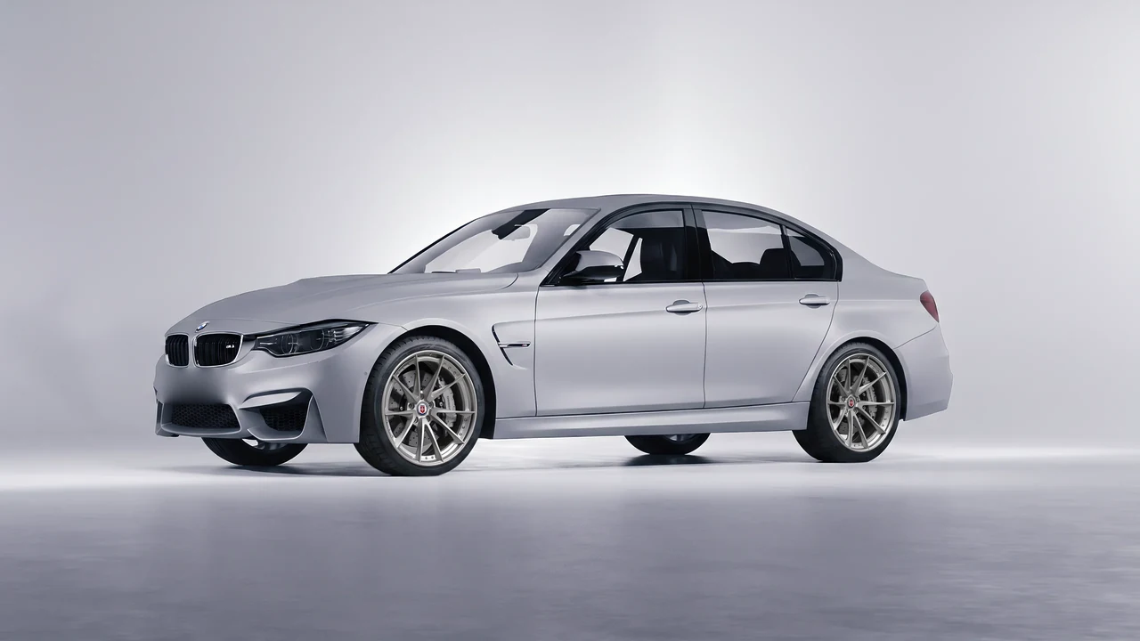BMW M3 (F80) 2018 on HRE Performance Wheels S204 forged wheels, front three-quarter view