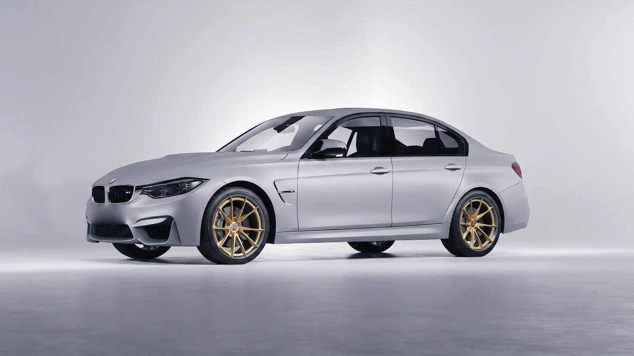 BMW M3 (F80) 2018 on HRE Performance Wheels S204H forged wheels, front three-quarter view