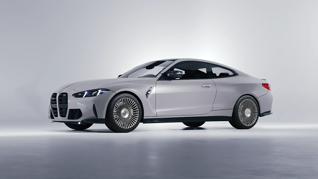 BMW M4 Coupe 2024 on RDB LA 50 forged wheels, front three-quarter view