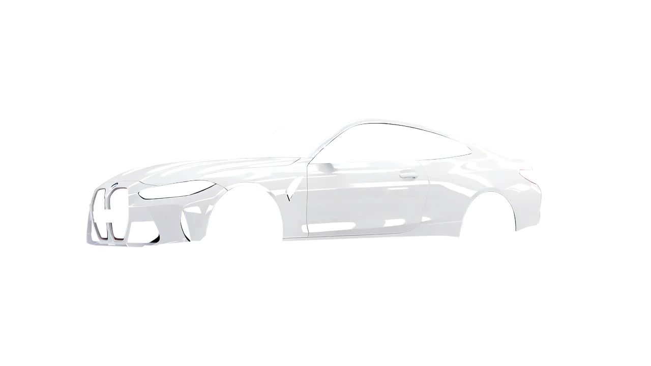BMW M4 CSL 2022 wrapped in Gloss White (3M G10), front three-quarter view