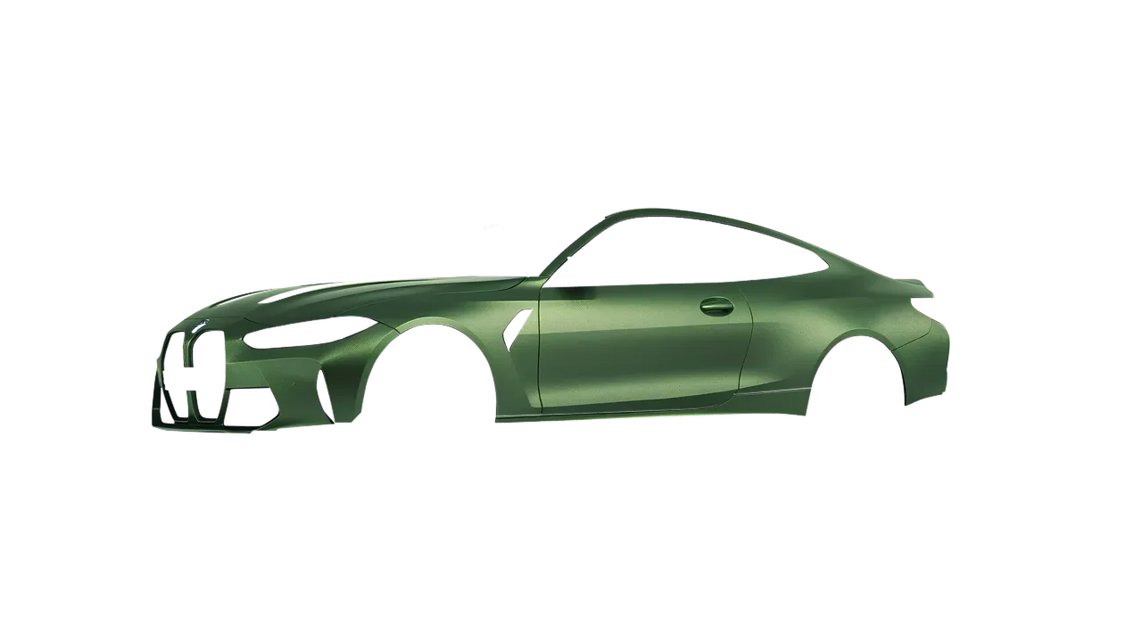 BMW M4 CSL 2022 wrapped in Apple Green (Avery Dennison SW900-745-M), front three-quarter view