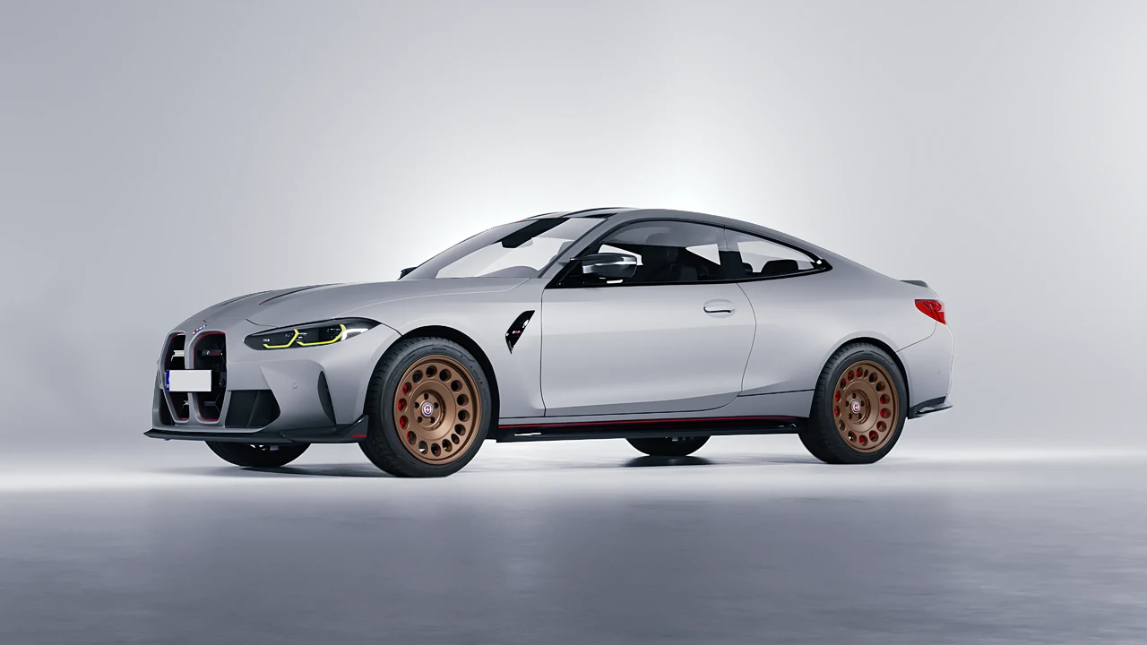 BMW M4 CSL 2022 on HRE Performance Wheels 037-GTM forged wheels, front three-quarter view