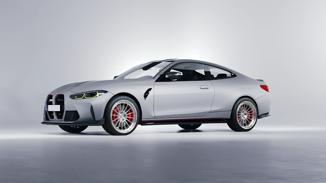 BMW M4 CSL 2022 on HRE Performance Wheels 309 forged wheels, front three-quarter view
