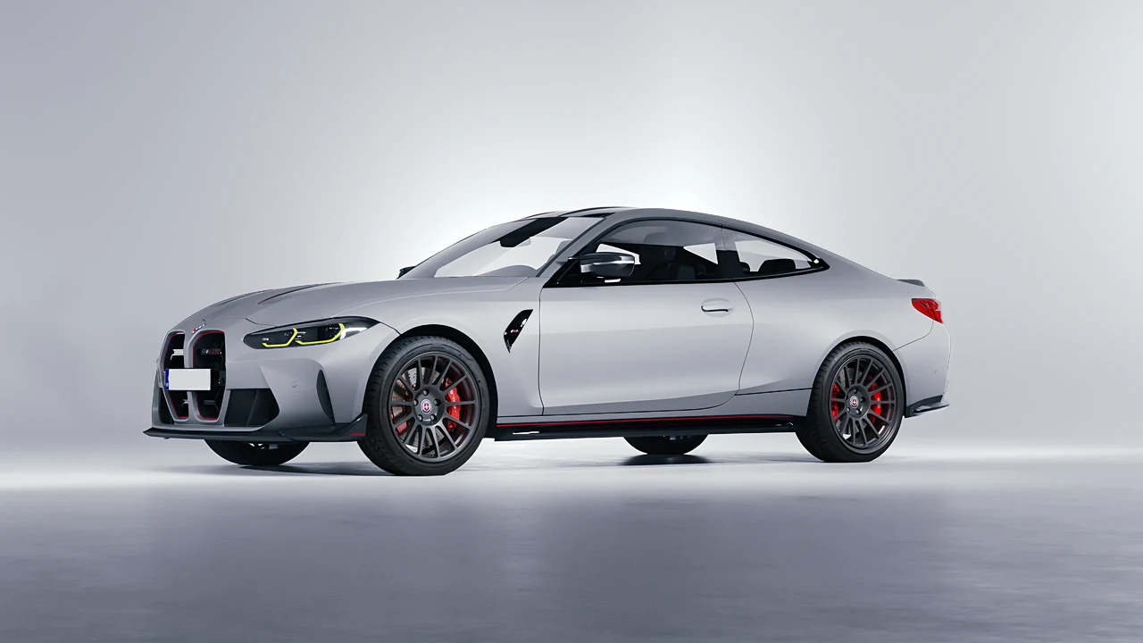 BMW M4 CSL 2022 on HRE Performance Wheels 313-GT forged wheels, front three-quarter view