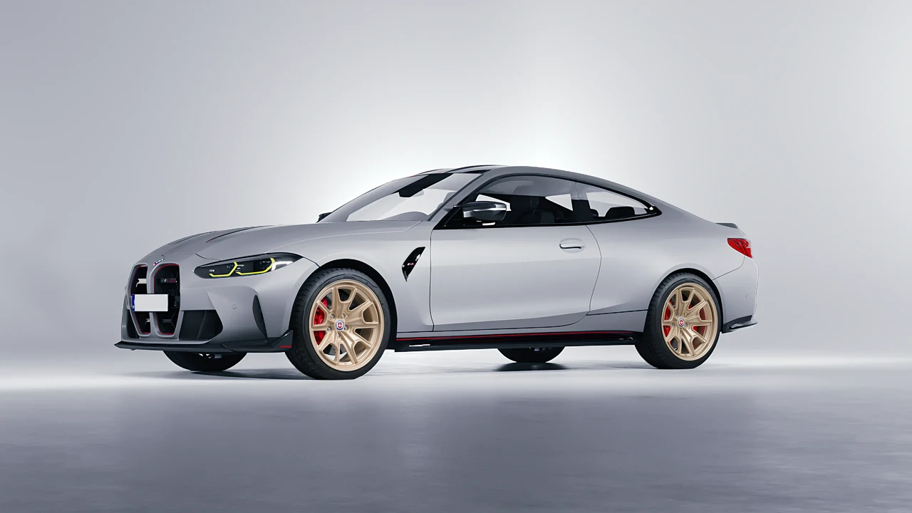 BMW M4 CSL 2022 on HRE Performance Wheels 427M forged wheels, front three-quarter view