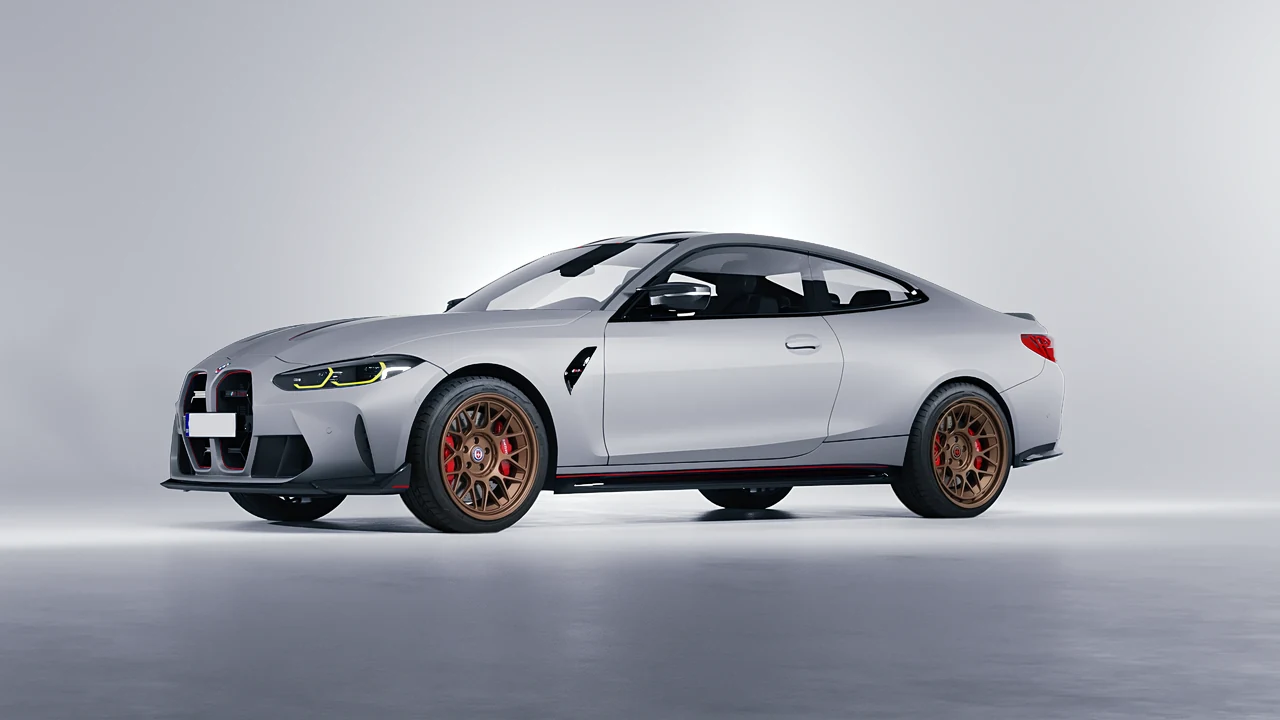BMW M4 CSL 2022 on HRE Performance Wheels 500-GTM forged wheels, front three-quarter view