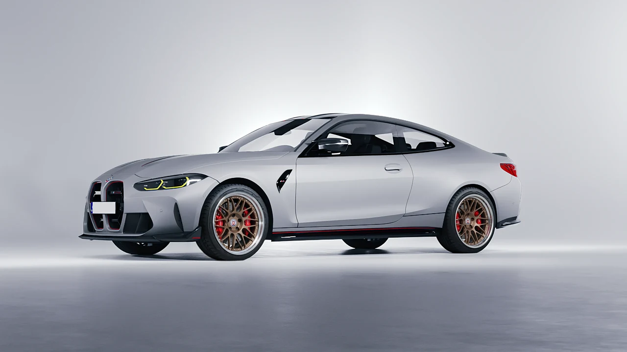 BMW M4 CSL 2022 on HRE Performance Wheels C100 forged wheels, front three-quarter view
