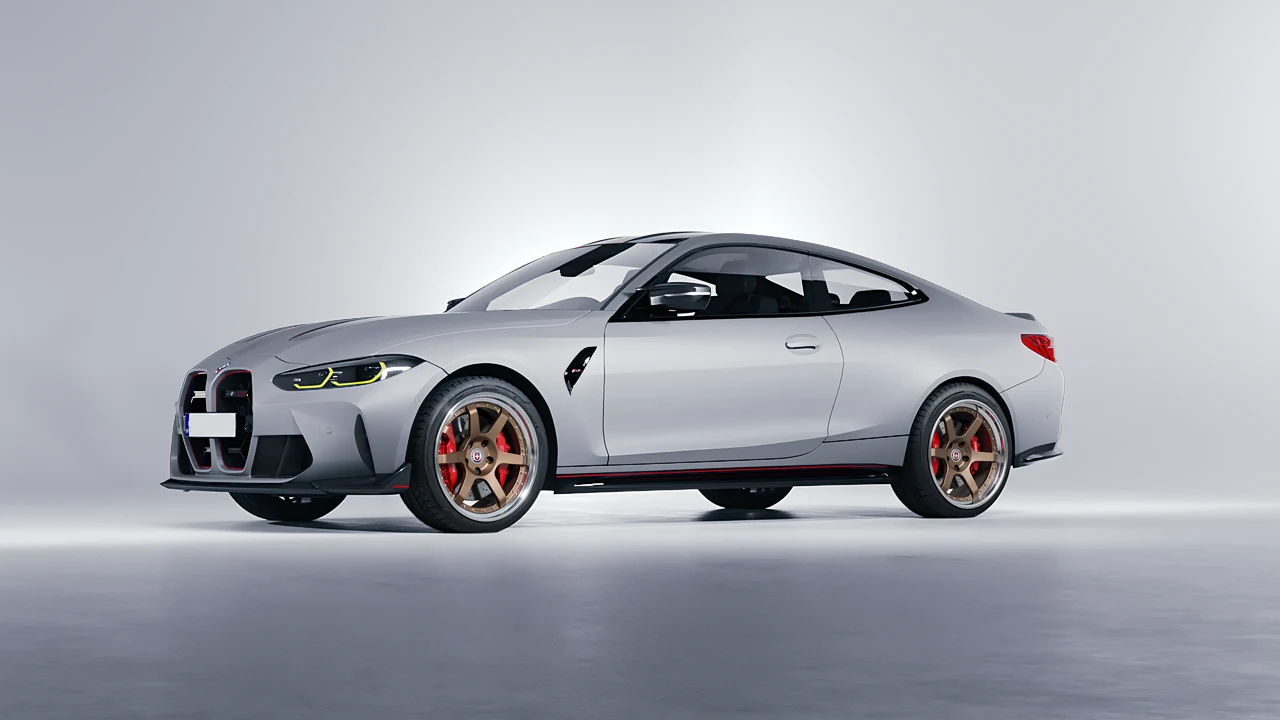 BMW M4 CSL 2022 on HRE Performance Wheels C106 forged wheels, front three-quarter view