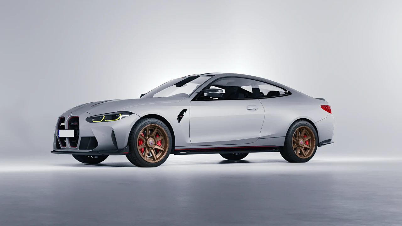 BMW M4 CSL 2022 on HRE Performance Wheels HD188 forged wheels, front three-quarter view