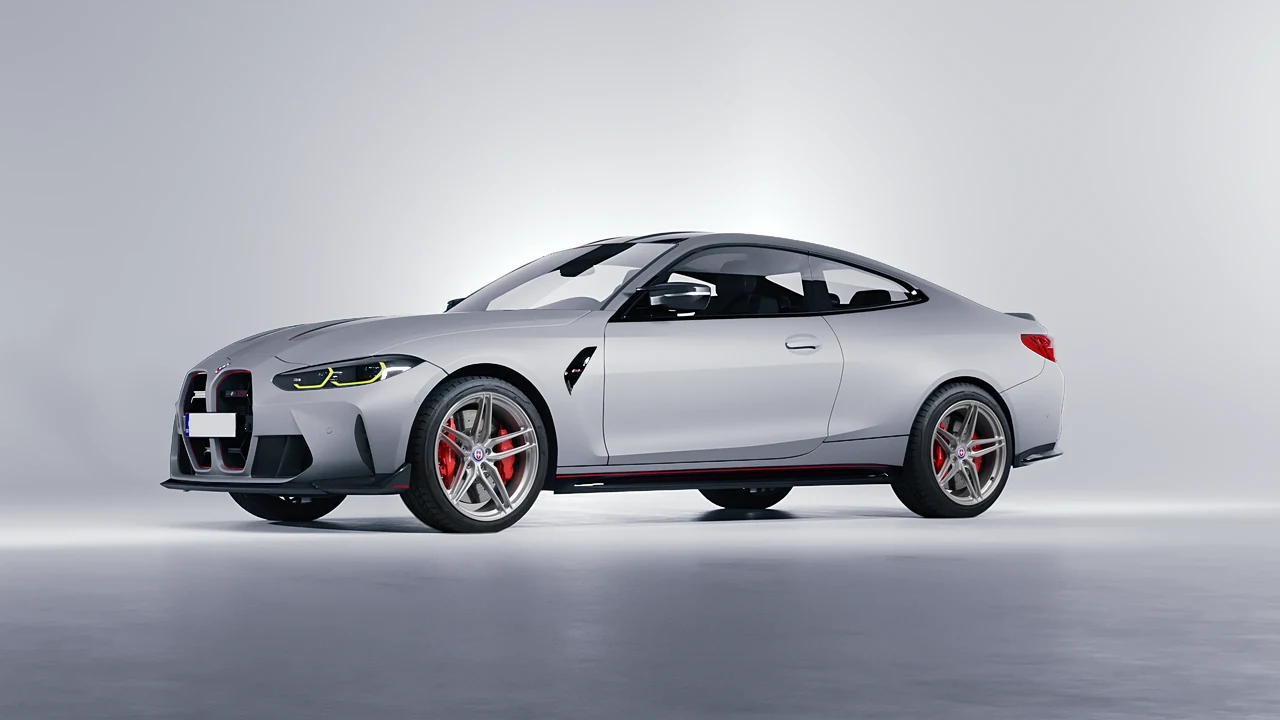BMW M4 CSL 2022 on HRE Performance Wheels P107SC forged wheels, front three-quarter view