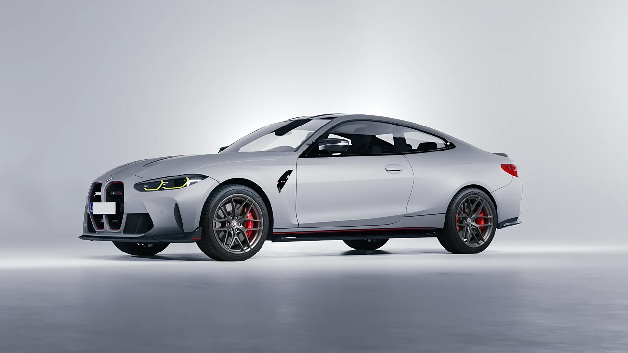BMW M4 CSL 2022 on HRE Performance Wheels P161 forged wheels, front three-quarter view