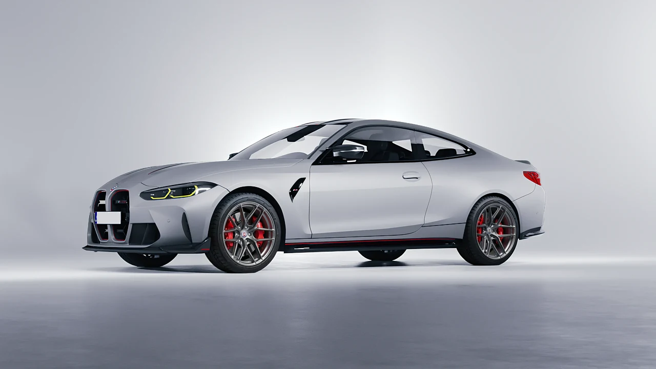 BMW M4 CSL 2022 on HRE Performance Wheels P161SC forged wheels, front three-quarter view