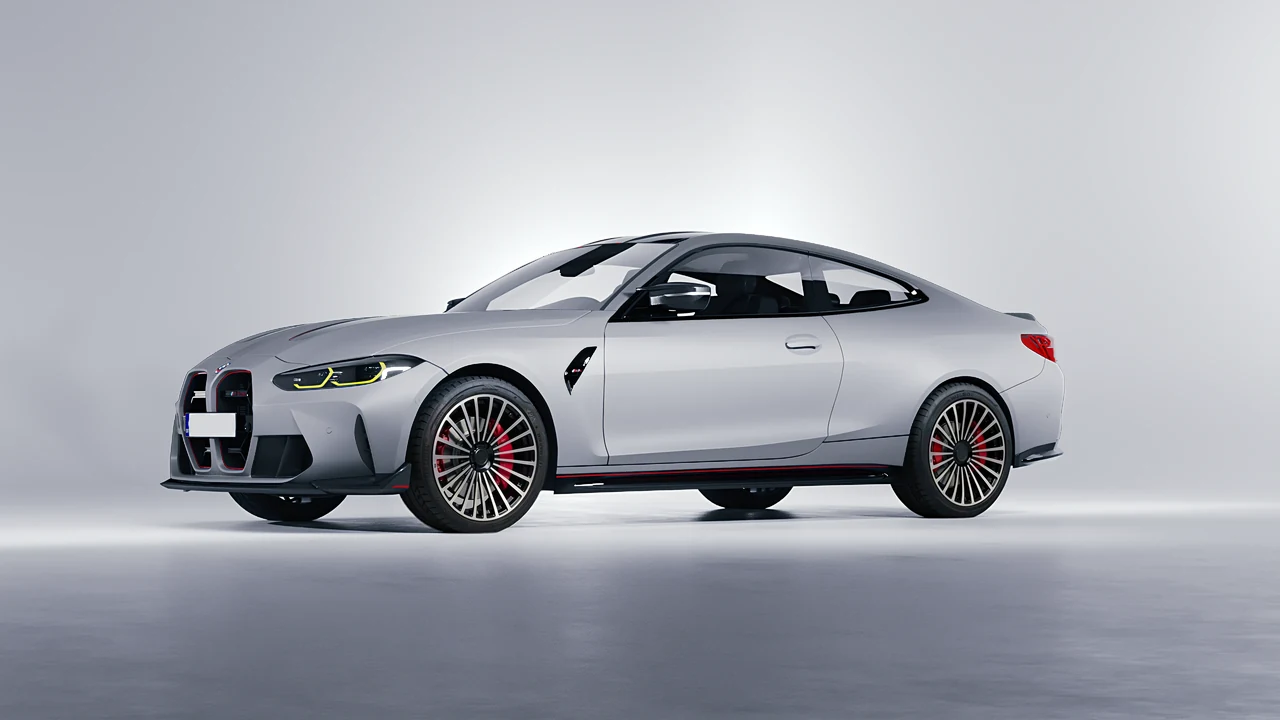 BMW M4 CSL 2022 on RDB LA Twenty Three forged wheels, front three-quarter view