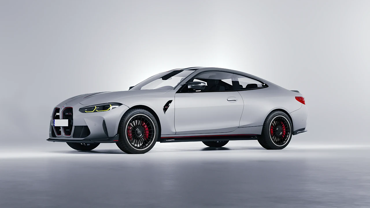 BMW M4 CSL 2022 on RDB LA Twenty Two forged wheels, front three-quarter view