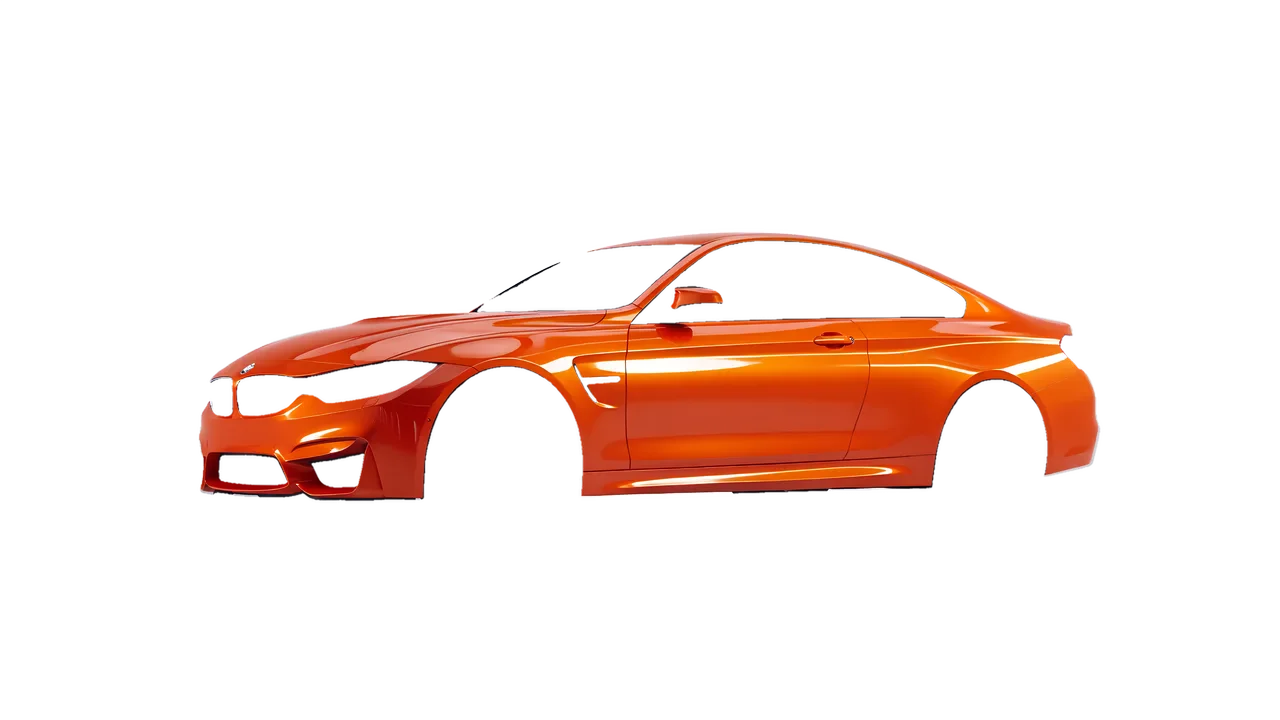 BMW M4 (F82) 2018 wrapped in Fiery Orange (3M G364), front three-quarter view