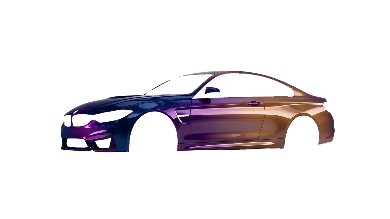 BMW M4 (F82) 2018 wrapped in Gloss Flip Deep Space (3M GP278), front three-quarter view