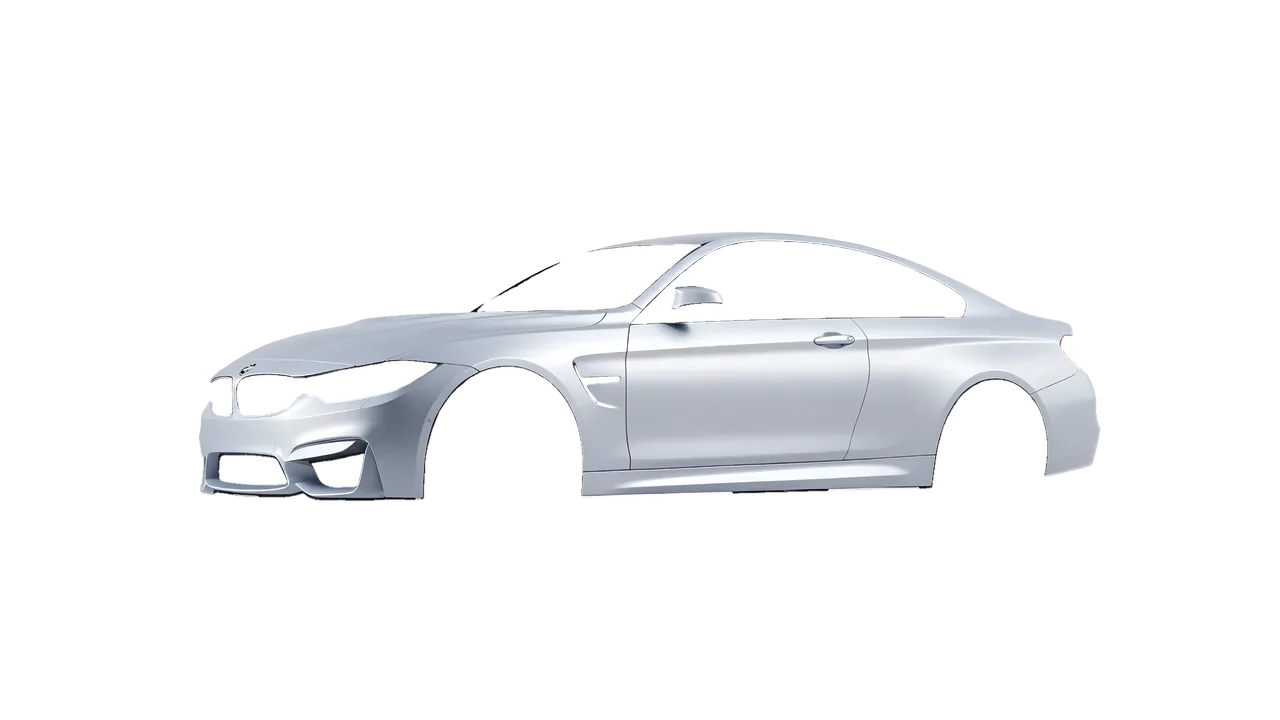 BMW M4 (F82) 2018 wrapped in Matte Silver (3M M21), front three-quarter view