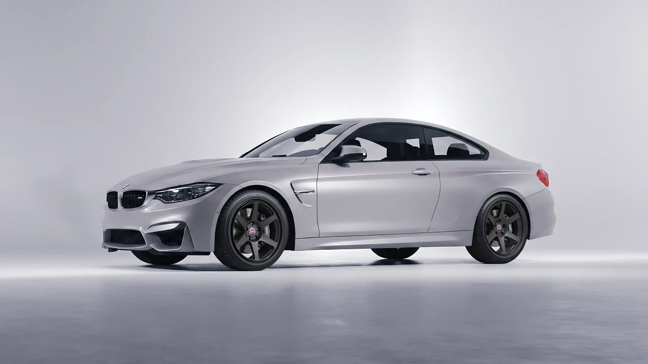 BMW M4 (F82) 2018 on HRE Performance Wheels 306-GT forged wheels, front three-quarter view