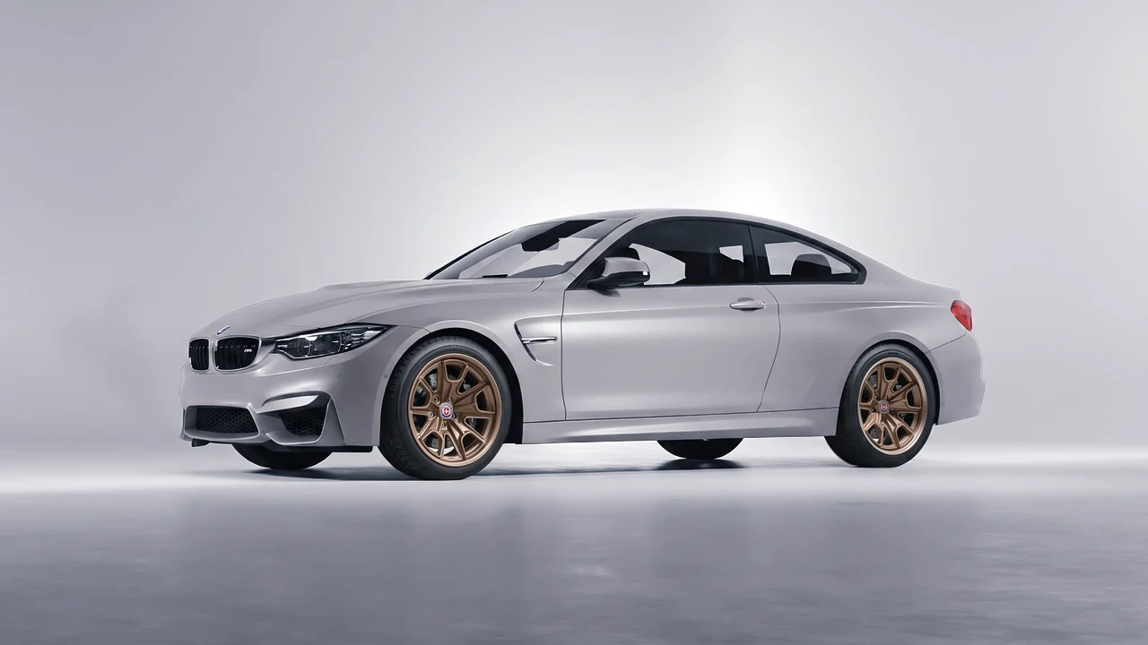 BMW M4 (F82) 2018 on HRE Performance Wheels 427 forged wheels, front three-quarter view