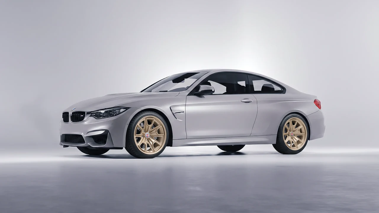 BMW M4 (F82) 2018 on HRE Performance Wheels 427M forged wheels, front three-quarter view