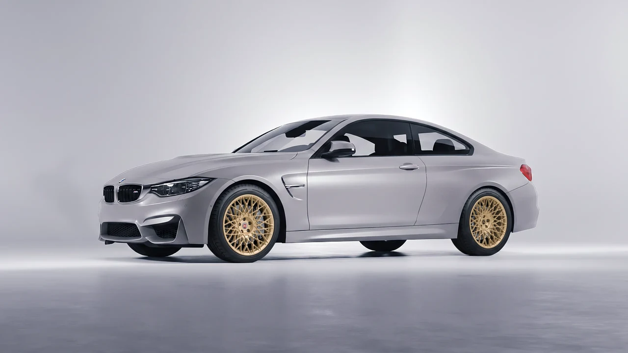 BMW M4 (F82) 2018 on HRE Performance Wheels 501M forged wheels, front three-quarter view