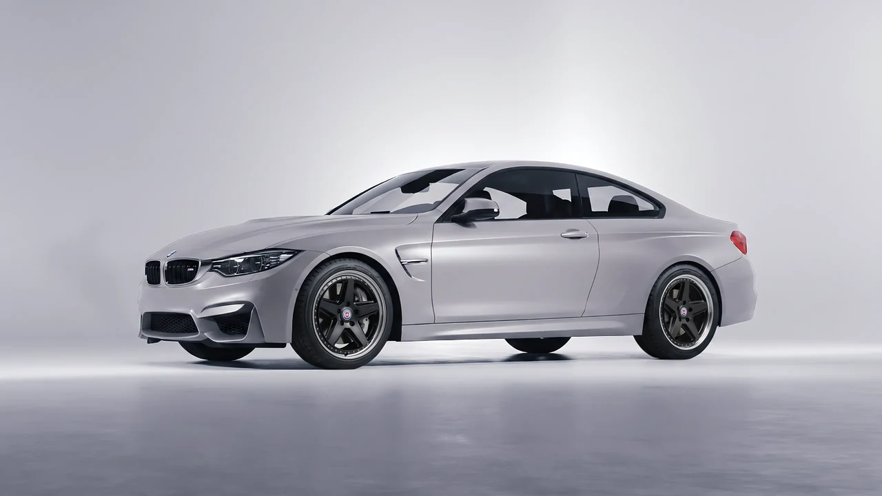 BMW M4 (F82) 2018 on HRE Performance Wheels 517 forged wheels, front three-quarter view