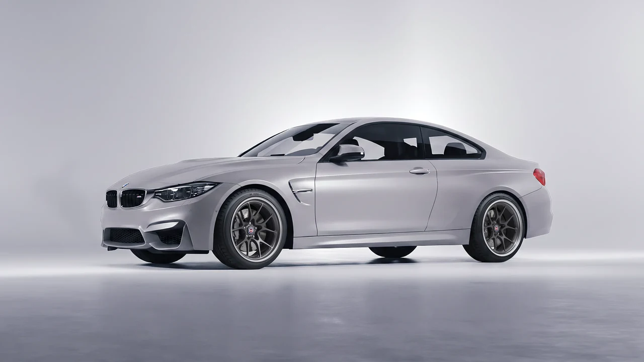 BMW M4 (F82) 2018 on HRE Performance Wheels 521 forged wheels, front three-quarter view