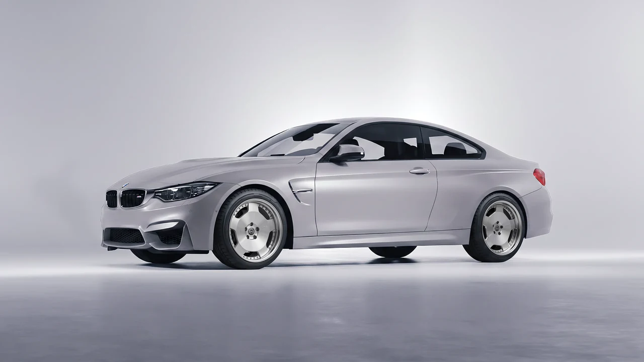 BMW M4 (F82) 2018 on HRE Performance Wheels 544 forged wheels, front three-quarter view