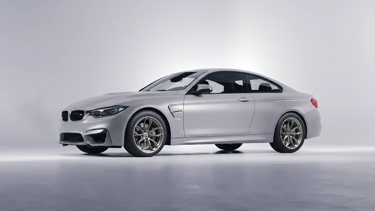 BMW M4 (F82) 2018 on HRE Performance Wheels P201 forged wheels, front three-quarter view