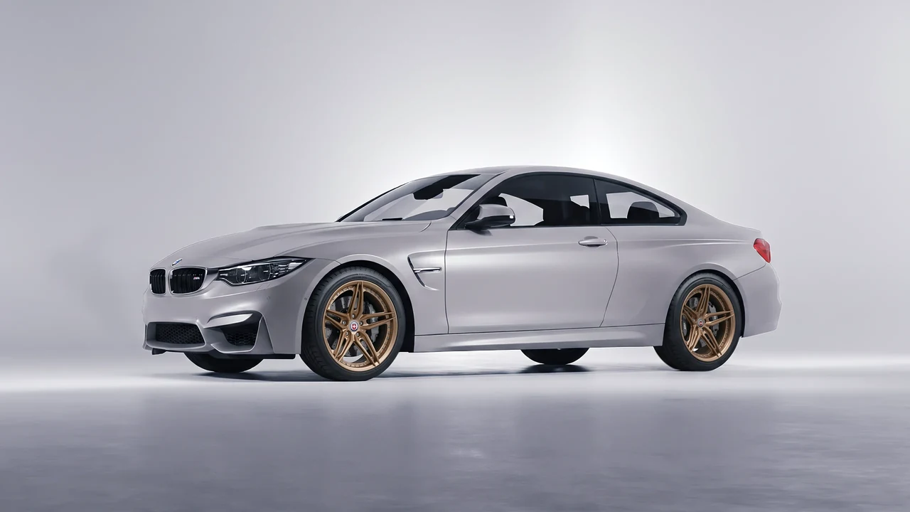 BMW M4 (F82) 2018 on HRE Performance Wheels S107SC forged wheels, front three-quarter view