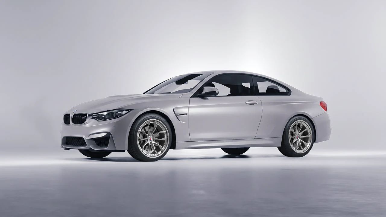 BMW M4 (F82) 2018 on HRE Performance Wheels S201 forged wheels, front three-quarter view