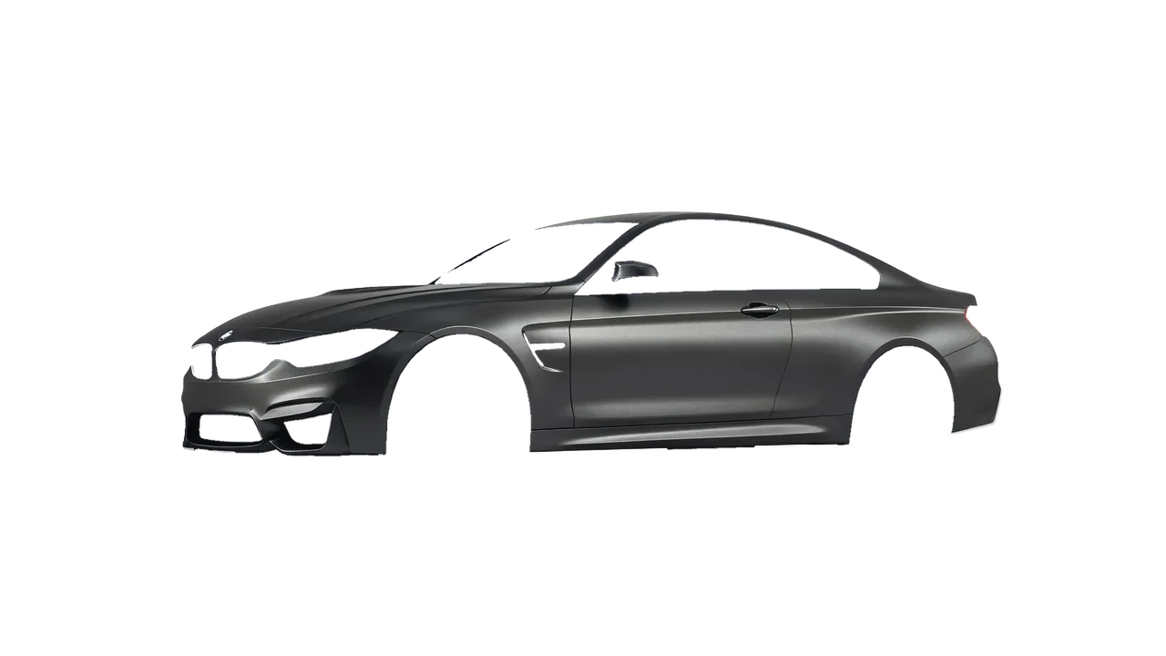 BMW M4 (F82) 2018 wrapped in Black Rock Grey (Avery Dennison SW900-823-M), front three-quarter view