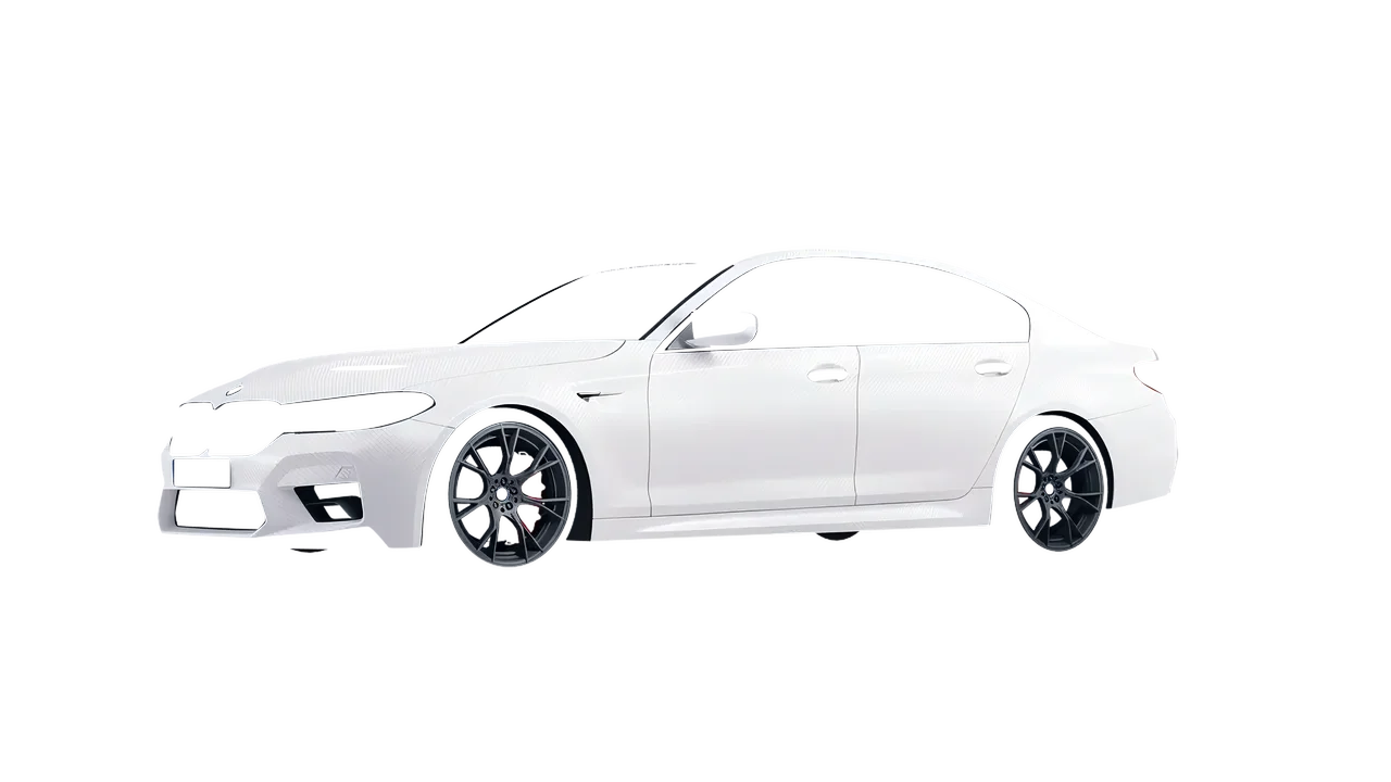 BMW M5 CS 2022 wrapped in Carbon Fiber White (Avery Dennison SW900-115-X), front three-quarter view