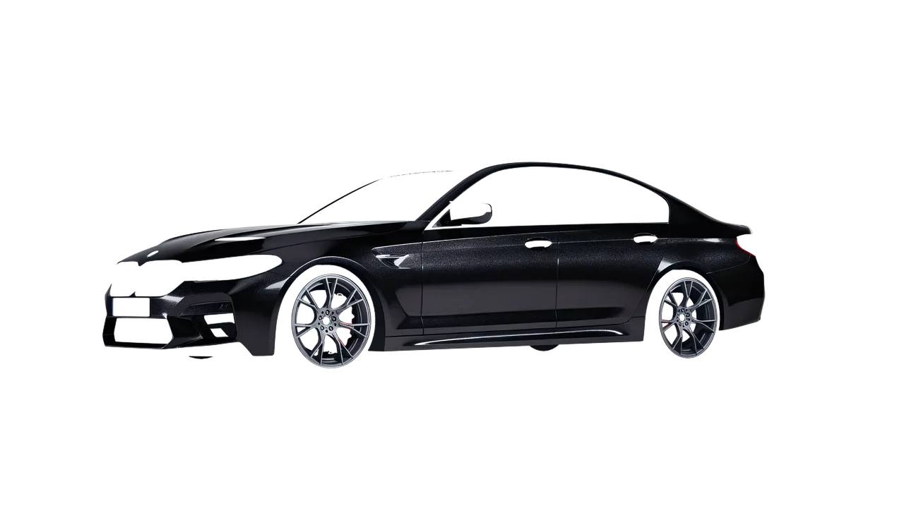 BMW M5 CS 2022 wrapped in Mystery Black (Avery Dennison SW900-184-M), front three-quarter view
