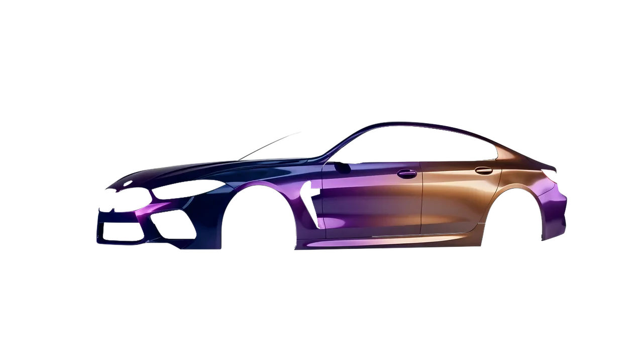 BMW M8 2022 wrapped in Gloss Flip Deep Space (3M GP278), front three-quarter view