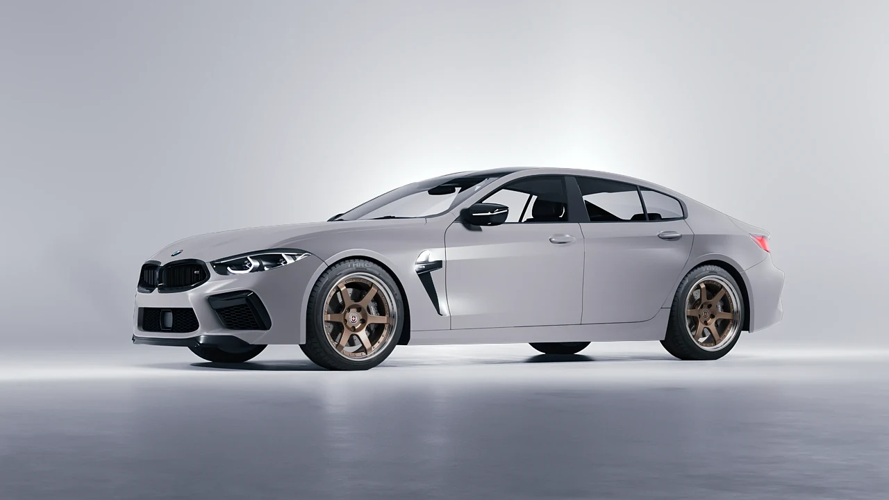 BMW M8 2022 on HRE Performance Wheels C106 forged wheels, front three-quarter view