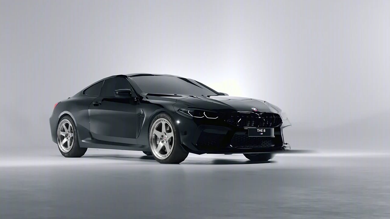 BMW M8 Competition 2020 on HRE Performance Wheels 305 forged wheels, front three-quarter view