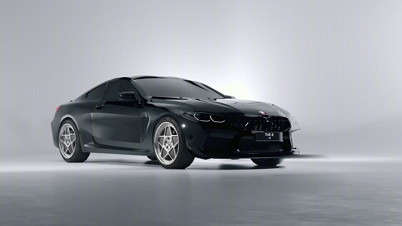 BMW M8 Competition 2020 on HRE Performance Wheels 505 forged wheels, front three-quarter view