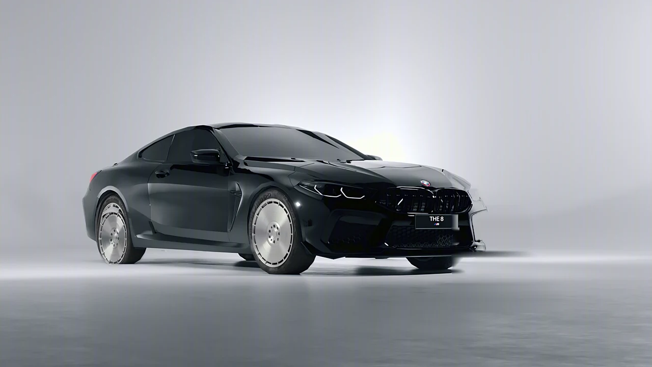 BMW M8 Competition 2020 on RDB LA Zero forged wheels, front three-quarter view