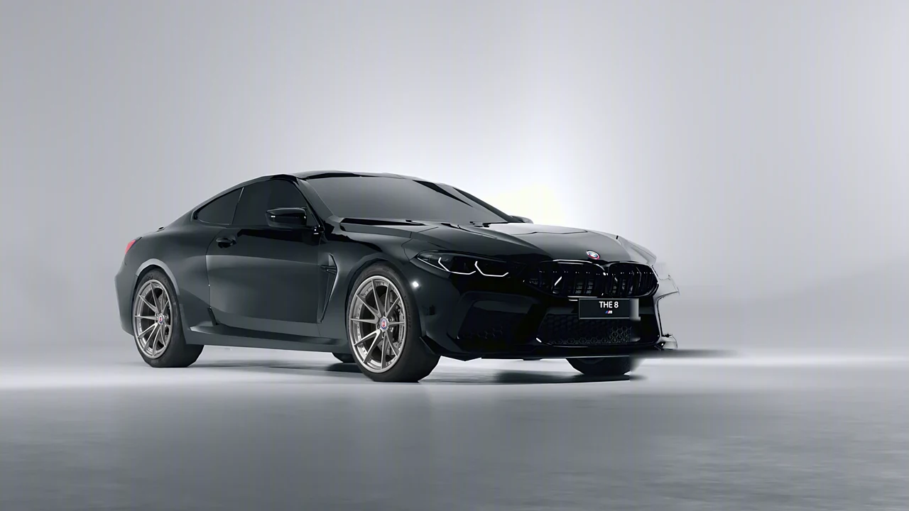 BMW M8 Competition 2020 on HRE Performance Wheels S204 forged wheels, front three-quarter view
