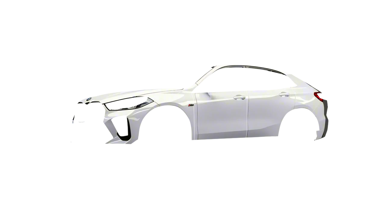 BMW X2 2024 wrapped in Gloss White (3M G10), front three-quarter view