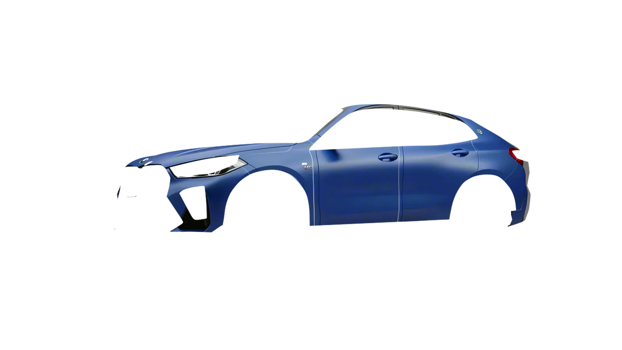 BMW X2 2024 wrapped in Dreamline Blue (Avery Dennison SW900-616-O), front three-quarter view