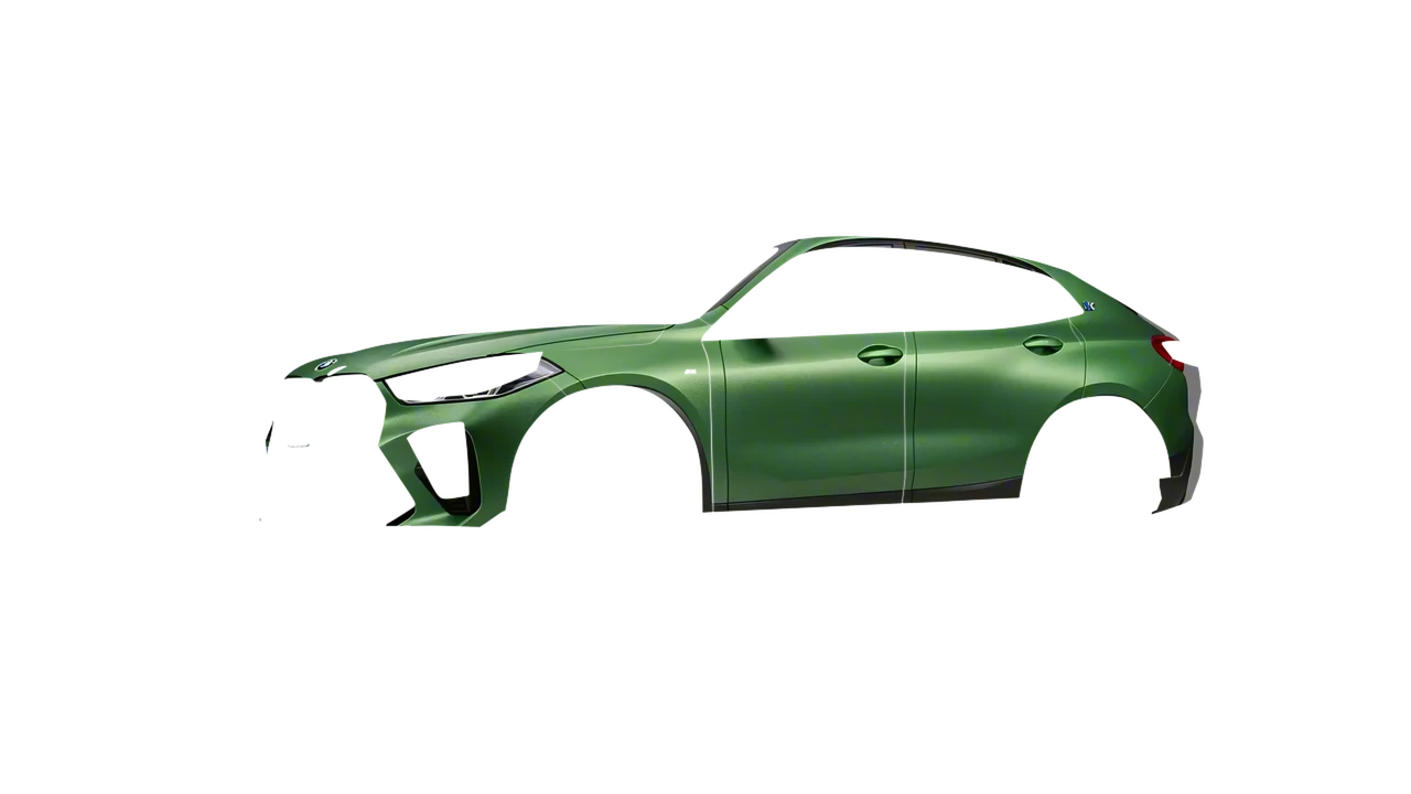 BMW X2 2024 wrapped in Apple Green (Avery Dennison SW900-745-M), front three-quarter view